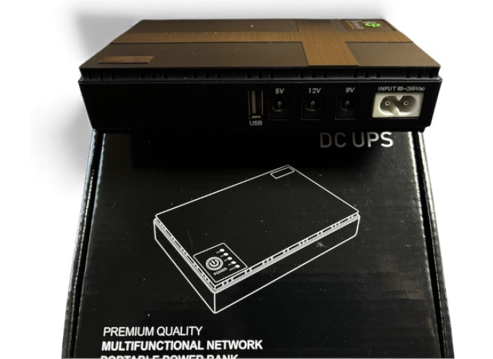 Джерело безперебійного живлення Mini UPS DC1018P, 18Вт, 10400 мА·год, вихід 5V/9V/12V – для роутера, модему, комутатора