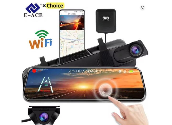 Дзеркало Автомобільний відеореєстратор E-ACE WIFI 10-дюймовий автомобільний відеореєстратор дзеркало заднього виду відеореєстратор Дзеркало Автомобільний відеореєстратор E-ACE WIFI 10-дюймовий автомобільний відеореєстратор дзеркало заднього виду відеореєстратор