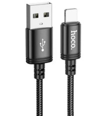 Кабель для заряджання Hoco X89 Wind передачі даних USB на Lightning 1m 2.4A Black